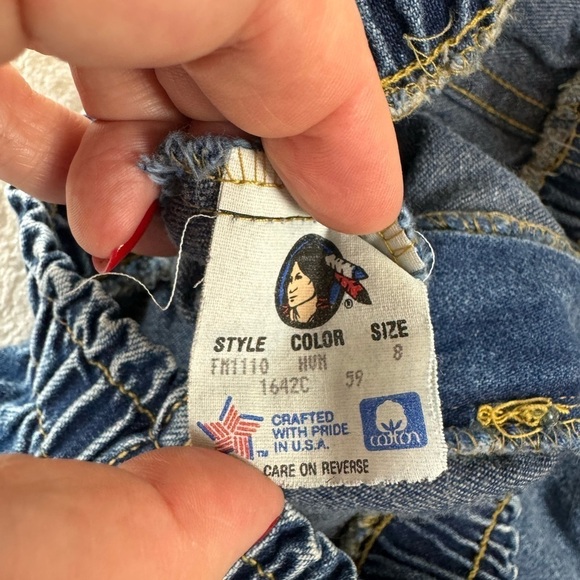 Vintage Cherokee Jeans 8 Women’s Denim Paper Tag barrel elastic 90s Mom Jeans - Picture 13 of 16
